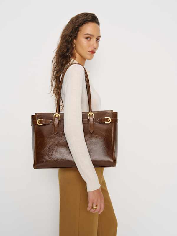 Beatrice Tote Bag - Mocha Leather